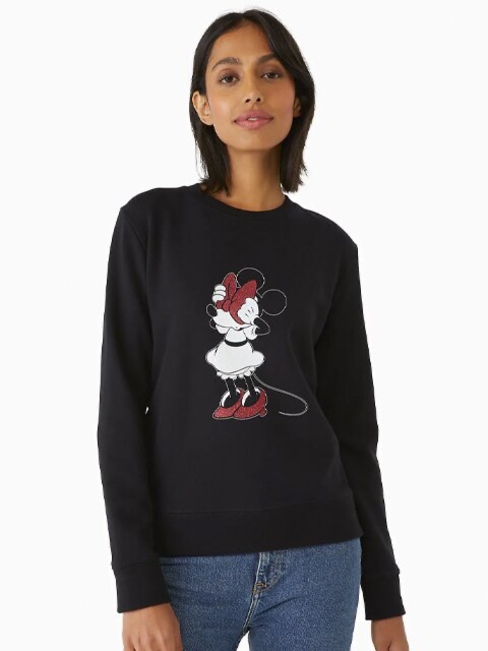 kate spade x Disney Black Minnie Mouse Crewneck Sweatshirt